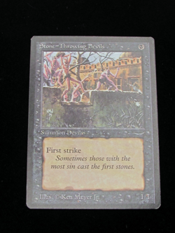 Stone - Throwing Devils: Magic the Gathering (MtG) Arabian Nights Card - Image 1