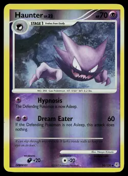 Pokemon Card - Haunter Diamond and Pearl 50/130 Uncommon Reverse Holo - Image 1