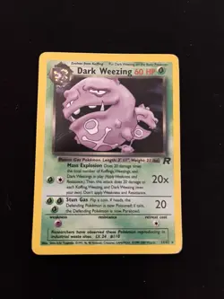 Dark Weezing 14/82 PL Holo Rare Pokemon Card Vintage 1999 WOTC Team Rocket Set 6 - Image 1