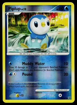 Pokemon Card - Piplup Platinum 85/127 Common Reverse Holo - Image 1