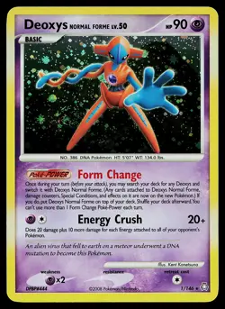 Pokemon Card - Deoxys Normal Forme Legends Awakened 1/146 Holo Rare - Image 1