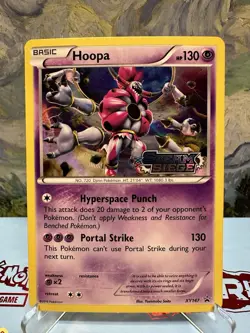 Hoopa XY147 Steam Siege Stamped Holo Black Star Promo Rare Pokemon Card LP-NM - Image 1
