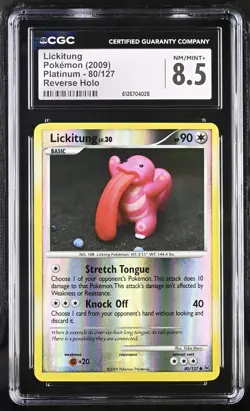 CGC 8.5 Lickitung 2009 Platinum 80/127 Reverse Holo Pokemon Card - Image 1