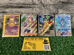 Pokemon Lot Miriam Full Art Pikachu ChinaPromo Paladin SIR Alakazam 4 Card Lot - Image 1