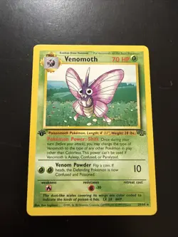 Pokemon TCG Venomoth Jungle 29/64 1st Edition Non-Holo Rare Card - Image 1