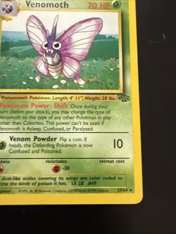 Pokemon TCG Venomoth Jungle 29/64 1st Edition Non-Holo Rare Card - Image 4