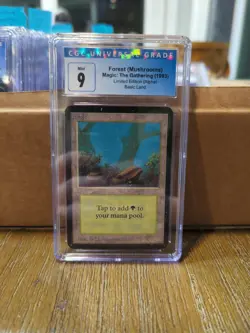 Forest (Mushrooms) Magic The Gathering 1993 Limited Edition Alpha Graded Mint 9 - Image 1