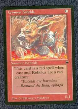 CRIMSON KOBOLDS common 1994 LEGENDS Magic the Gathering Unplayed Near mint - Image 1