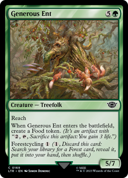 Generous Ent #169 | NM Near Mint | LTR Lord of the Rings Magic MTG - Image 1