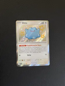 Pokemon TCG Ditto Shiny Rare Paldean Fates 201/091 - Image 1