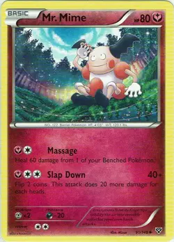 Mr. Mime 91/146 XY Base Set REVERSE HOLO MINT! Pokemon - Image 1