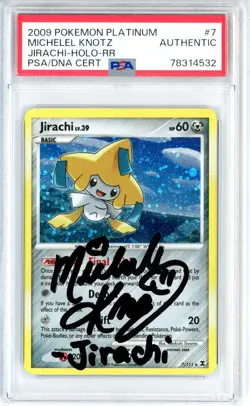 PSA Authentic Signed Michele Knotz Pokemon Jirachi Rising Rivals 7/111 Holo Rare - Image 1