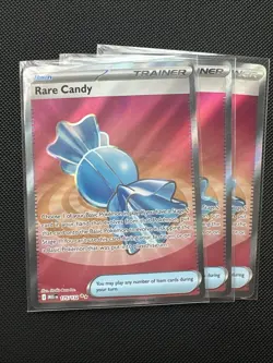 Pokemon TCG Rare Candy Full Art Trainer Mega Evolution 175/132 Lot of 3 - Image 1