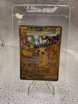 Pikachu EX Sv08 Surging Sparks Hyper Rare Full Art Holo 247/191 Pokemon Card - Image 1