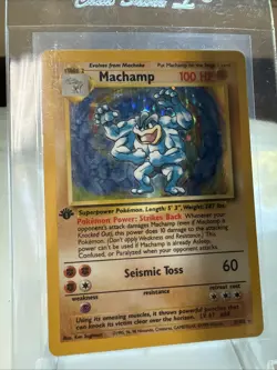 Pokemon TCG Vintage Machamp First Edition #8/102 Flawless Possible Grade 9 Or 10 - Image 3