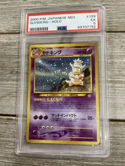 Graded PSA 5 2000 Pokemon Japanese Neo - Slowking - Holo - Image 1