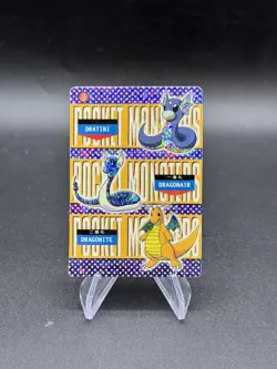 Dratini Dragonite Holo Pokemon Vintage Pocket Monster Vending Prism Sticker 581 - Image 1