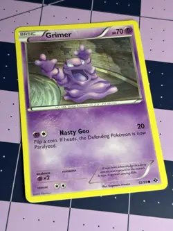 Pokemon TCG Grimer 52/99 Black & White Next Destinies Regular Common Card - Image 1