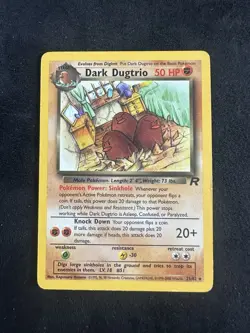 Dark Dugtrio Pokemon Team Rocket 23/82 Non Holo Rare - Image 1
