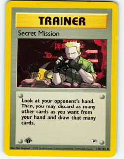 Secret Mission - 1st Edition - 118/132 Gym Heroes - Pokemon TCG - 2000 - Image 1