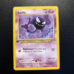 Pokemon Card Neo Destiny 1st Edition Gastly 65/105 WOTC - Image 1