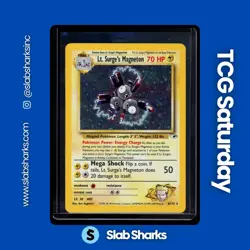 2000 POKEMON GYM HEROES #50/132 LT. SURGE'S MAGNEMITE HOLO RARE - Image 1
