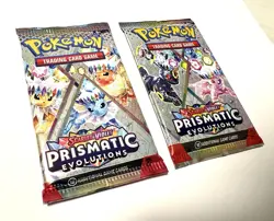 TWO Sealed Pokemon TCG Prismatic Evolutions Booster Packs Eevee Umbreon - Image 1