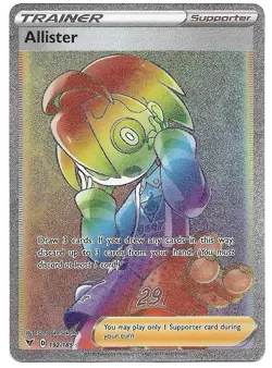 Allister (Secret) 192/185 Swsh04: Vivid Voltage Holo Pokemon TCG - NM - Image 1
