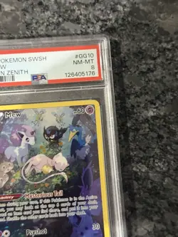 2023 POKEMON SWORD AND SHIELD CROWN ZENITH GG10 FULL ART/MEW PSA 8 NM-MINT - Image 2