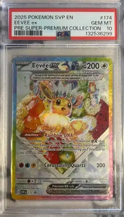 2025 POKEMON SVP EN-SV BLACK STAR PROMO #174 EEVEE EX PSA 10 - Image 1