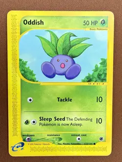 Pokemon Oddish e-reader Expedition Base Set 122/165 2002 - Image 1