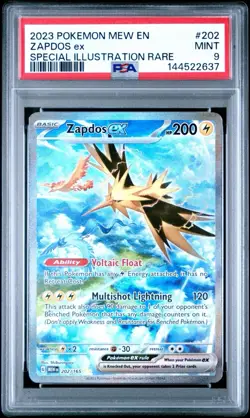 2023 POKEMON MEW EN-151 SPECIAL ILLUSTRATION RARE #202 ZAPDOS EX PSA 9 MINT - Image 2
