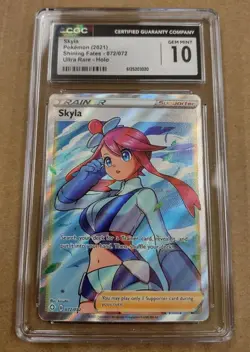 ​2021 Pokemon Shinning Fates Full Art 072/072 Skyla CGC 10 Gem Mint - Image 1