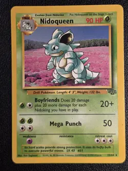 Nidoqueen Pokemon Rare Jungle #23/64 - LP - Image 1
