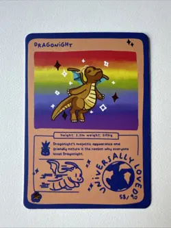 Dragonight (Dragonite) 58/90 - Pokedoodles Set 1 Fan Art - Pokemon - Image 1