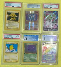 6 Card Pokemon Mixed Graded Lot - Image 1