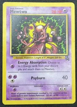 1999 Pokemon Wizards Black Star Promos Mewtwo #14 HP - Image 1