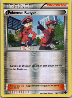 Pokemon Ranger Reverse Holo Uncommon XY - Steam Siege 104/114 NM - Image 1