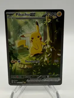 Pokemon TCG Pikachu EX Full Art Rare Holo ASC 276/217 200 HP Basic English - Image 1