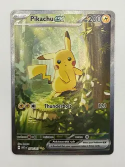 Pokemon TCG Pikachu EX Full Art Rare Holo ASC 276/217 200 HP Basic English - Image 3