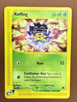 Pokemon Koffing e-reader Expedition Base Set 114/165 2002 - Image 1