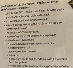 Celebrations Pokemon Center Elite Trainer Box New/sealed - Image 4