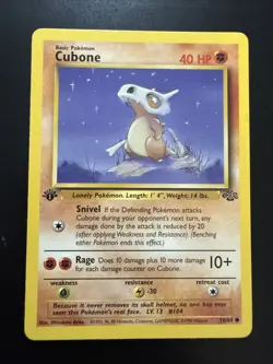 Pokemon TCG Cubone 1st Edition Jungle Set 50/64 Vintage WOTC - Image 1