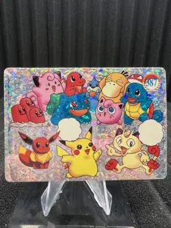 Pokemon Vintage Pocket Monsters Vending HOLO Prism Sticker 1999 Nintendo Japan - Image 1