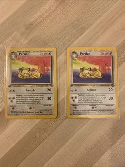 Pokemon TCG Persian Jungle 42/64 Regular 1st Edition Uncommon 2 Card LOT - Image 1
