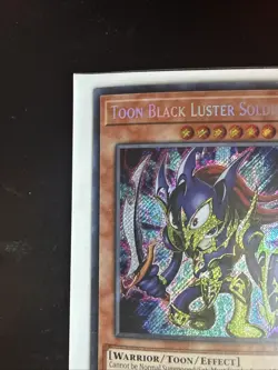 Yu-Gi-Oh Toon Black Luster Soldier 1st Edition BLCR-EN065 Secret Rare Card - Image 4