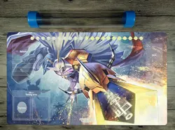 DTCG Duel Playmat DTCG Omegamon Trading Card Game Mat & Card Zones Free Tube - Image 1