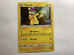 Pokemon GO TCG Pikachu with Gift Promo SWSH234 Pokemon Card Black Star - Image 1
