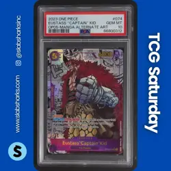 2023 ONE PIECE AWAKEN NEW ERA #OP05-074 EUSTASS"CAPTAIN"KID MANGA ALT ART PSA 10 - Image 1