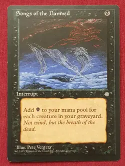 Magic The Gathering ICE AGE SONGS OF THE DAMNED black card MTG - Image 1